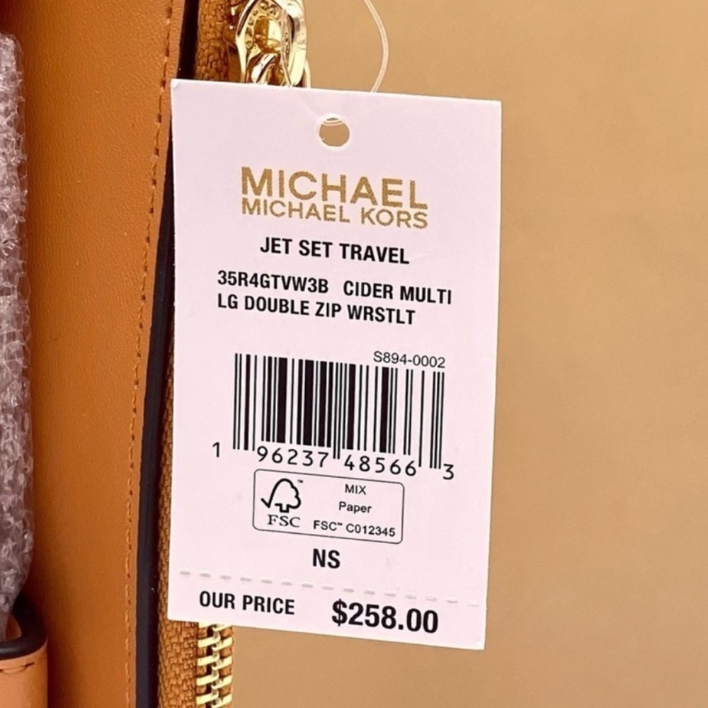 Michael Kors DoubleZip Wallet Wristlet Phone Case Cider Multi - Picture 10 of 11